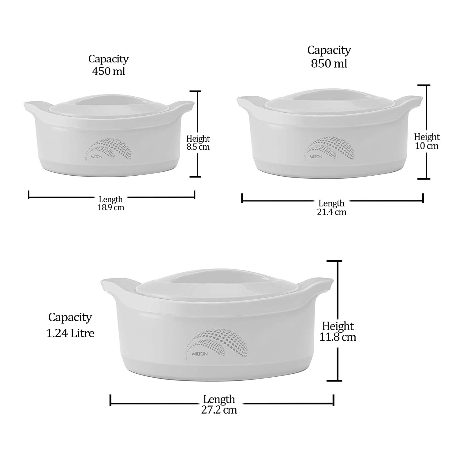 Milton New Marvel Sr Inner Steel Casserole T Set Of 3